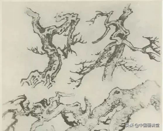 缠枝、挺杆、屈节、钮裂、一棵树如何画？看了这篇你绝对能学会