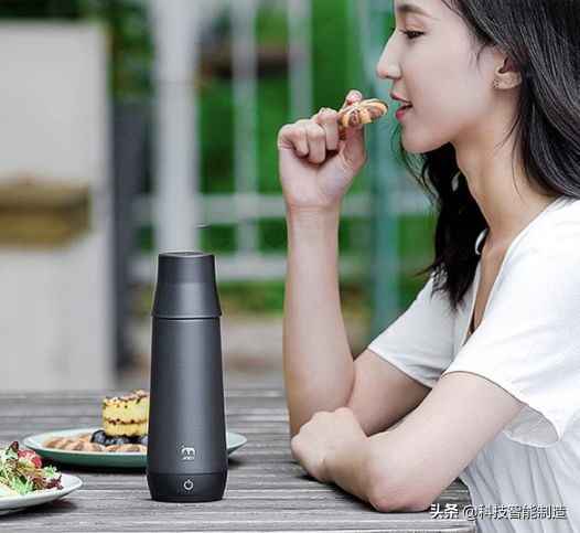 便携式烧水带保温杯旅行,防水免插电自动烧水保温杯100度