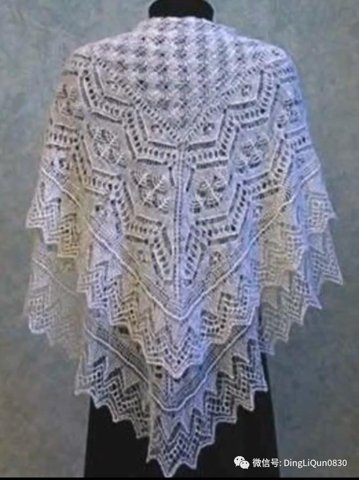 披肩围巾两用针织方法,针织时髦的新型披肩
