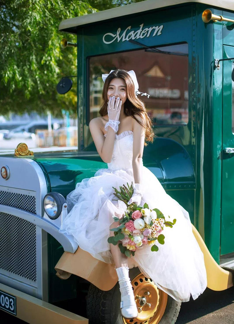 金沙滩青岛婚纱摄影场景,青岛金沙滩婚纱照成片