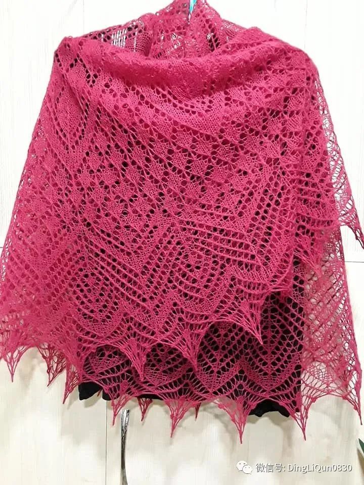 披肩围巾两用针织方法,针织时髦的新型披肩