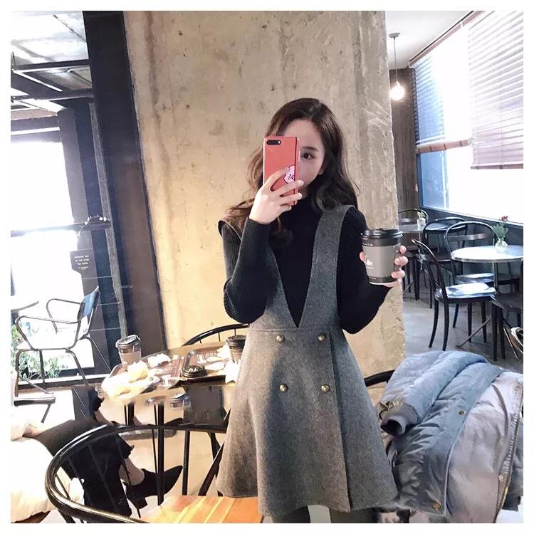 爆款女人味小心机打底衣女,法国绒打底裙