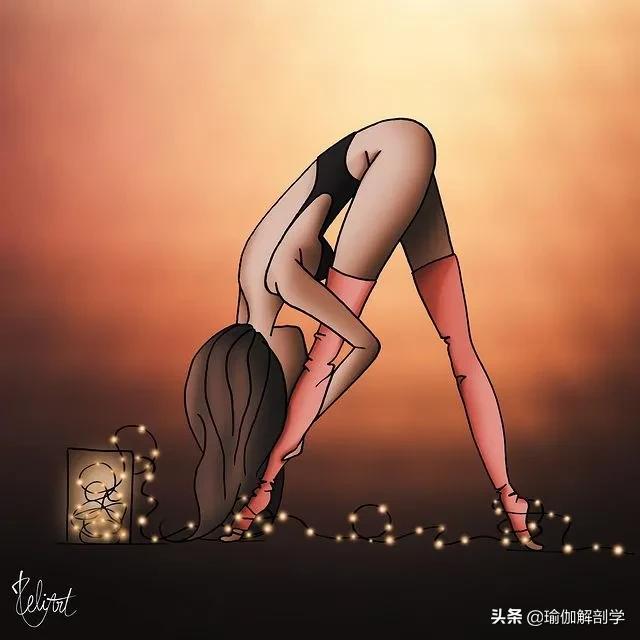 ins瑜伽漫画图片,瑜伽小人唯美漫画