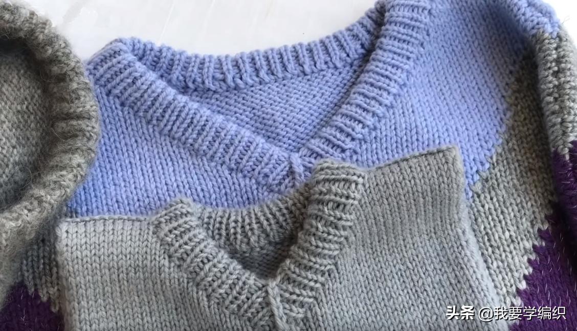 v领挑边怎么织,织毛衣织螺纹哪一个好看