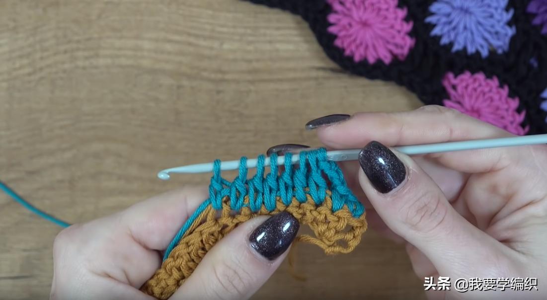 高雅钩针花朵100款图解,漂亮的钩针配色花样太美建议珍藏