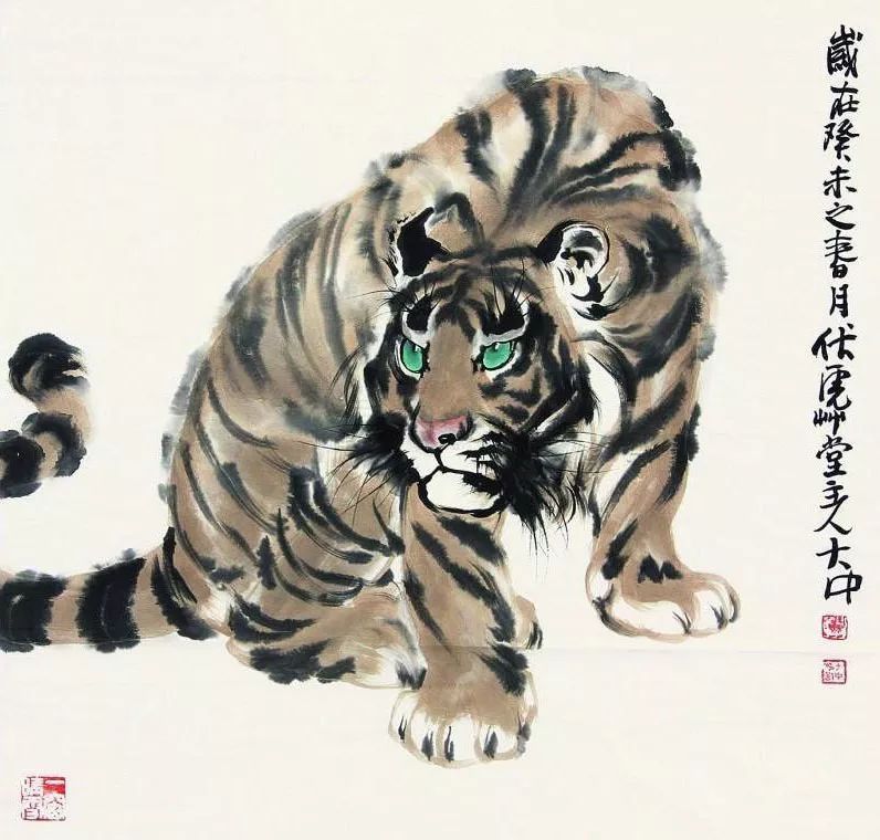 他笔下的虎充满了人的柔情与善意