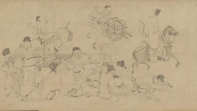 古贤诗词,明杜堇古贤诗意图欣赏