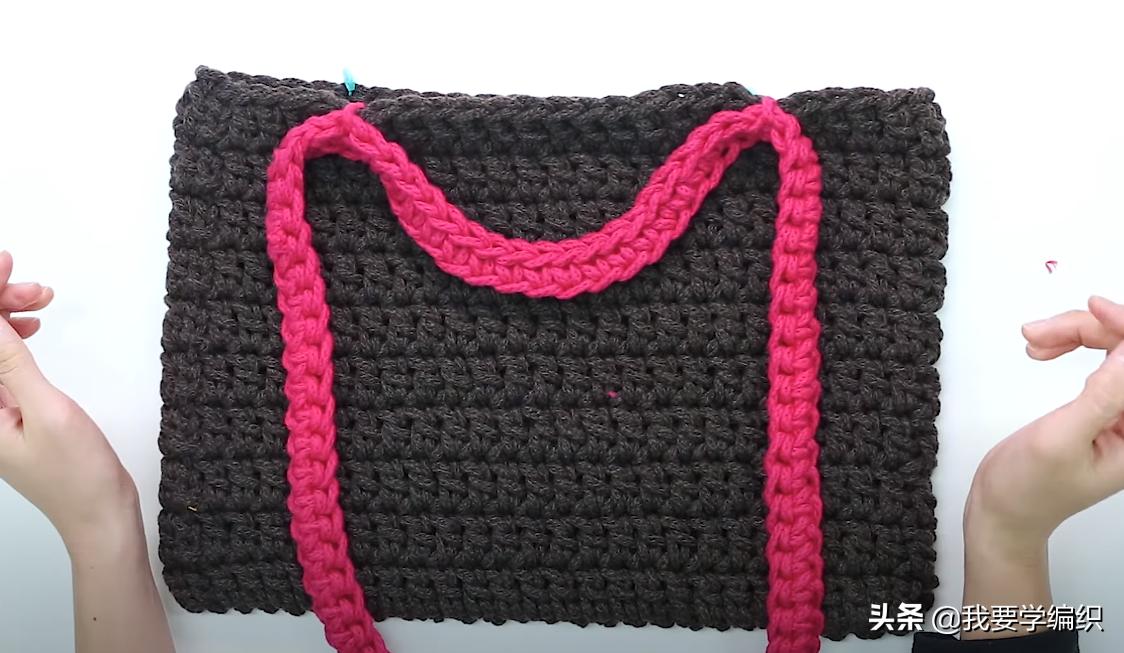 最简单钩编小包包,手工钩织迷你版手提包包编织教程