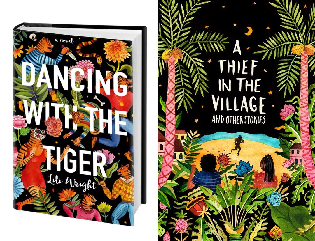 在诱人的民间插画中,艾奇将“不安”与花卉融为一体