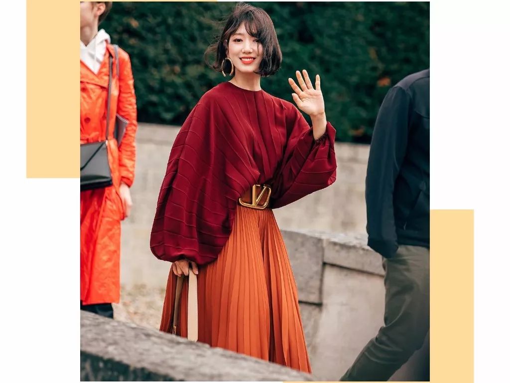 韩国look穿搭,冬穿搭韩系裙装