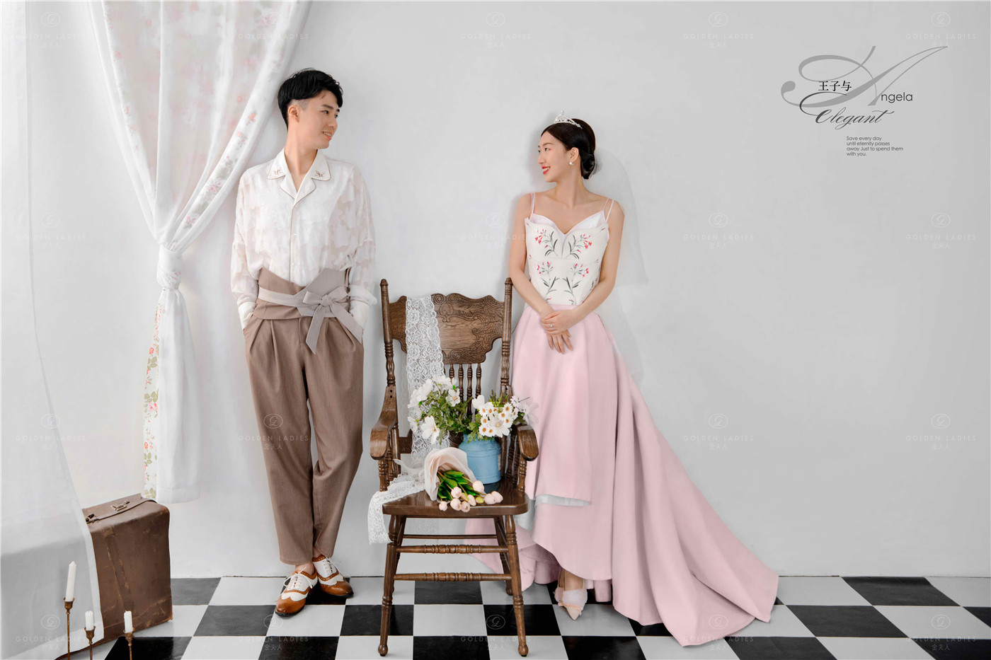 婚纱照不想千篇一律？这套粉色芭蕾公主怎么样？