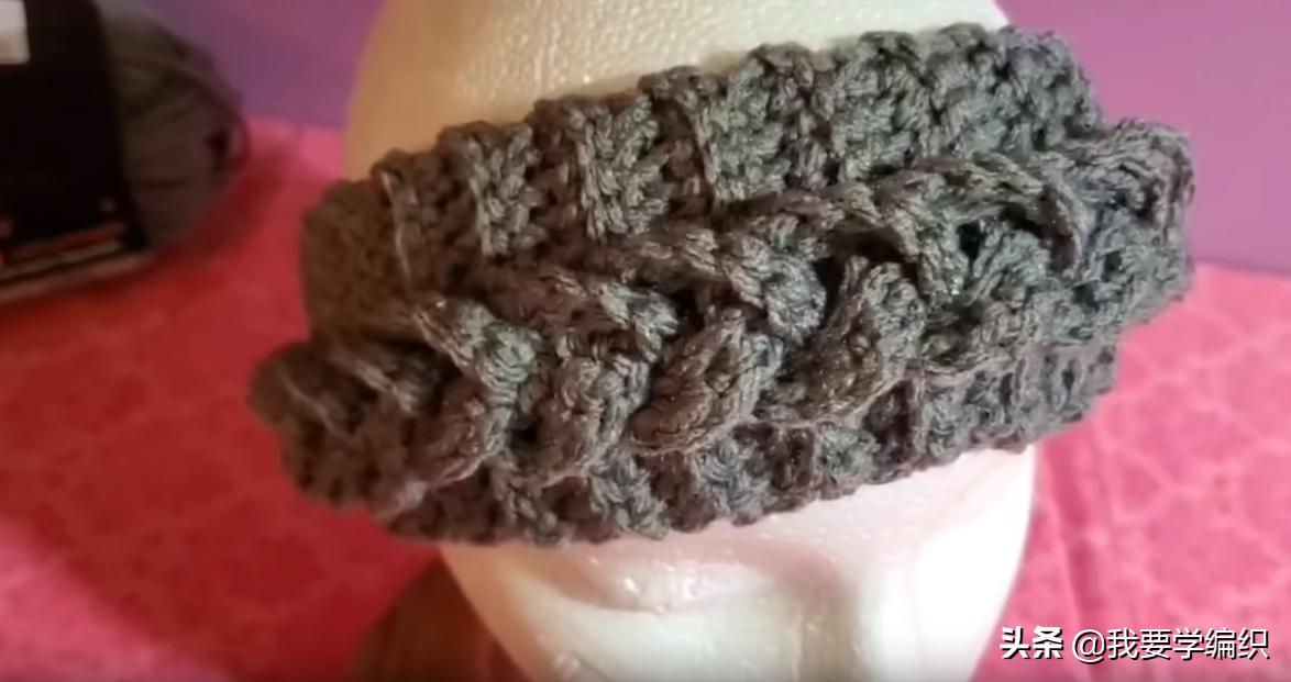 女生发带编辫子教程,女士中长发用发带编头发教程