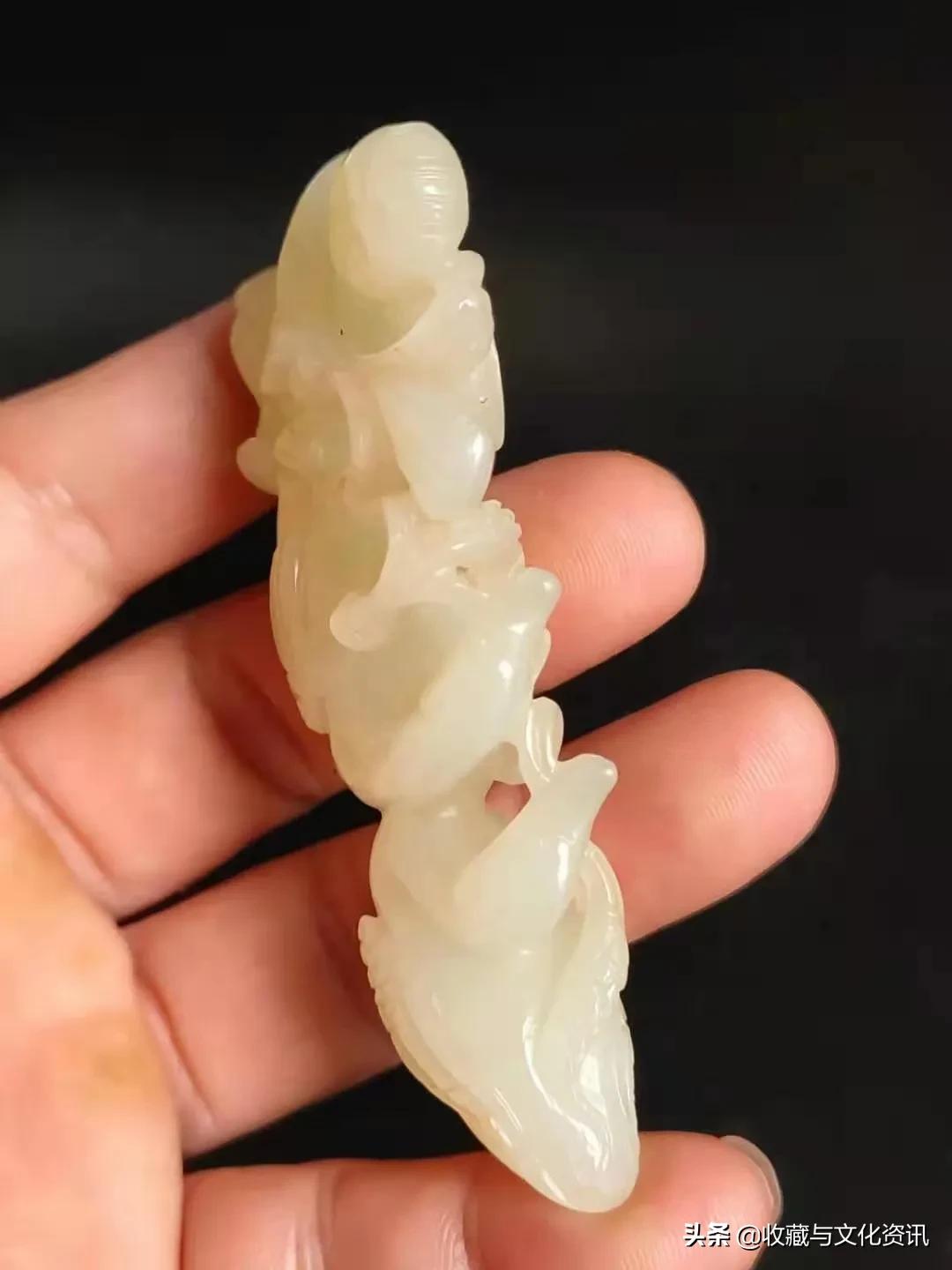 老和田玉童子戏鹅,元代和田玉童子戏鹅鉴赏