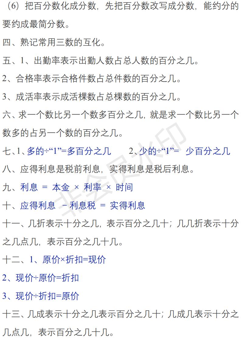 苏教版小升初数学知识点归纳,六年级数学小升初知识点归纳