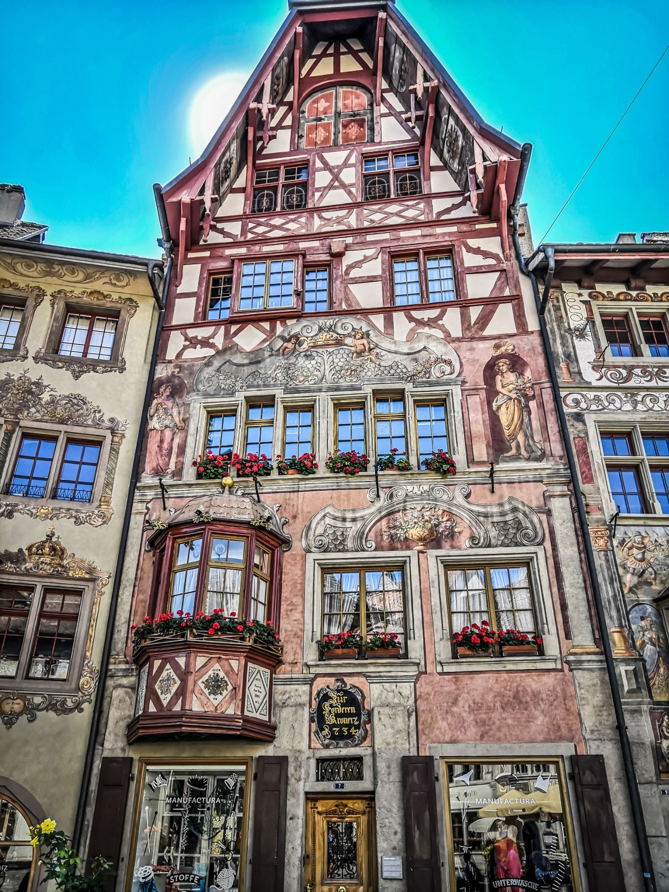 德国莱茵河畔最美小镇,莱茵河边施泰因小镇