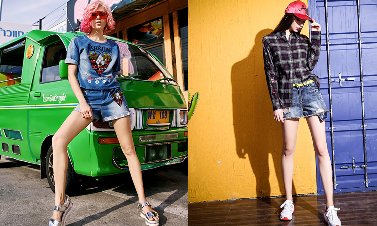 牛仔短裤最火穿法女,腿短牛仔短裤怎么穿