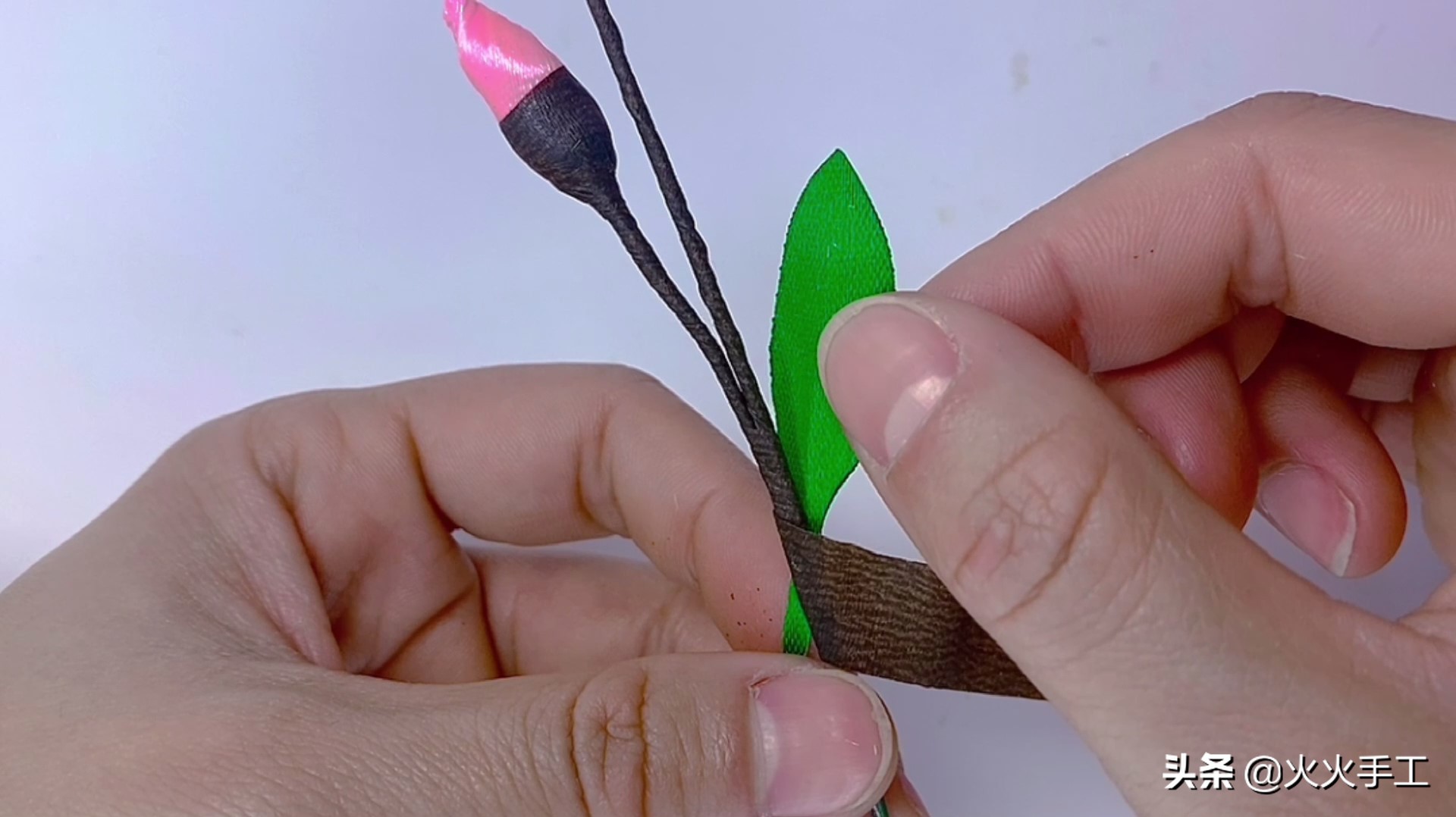 白浅的十里桃花，不用三生三世，在家用粉色丝带就可以很快完成