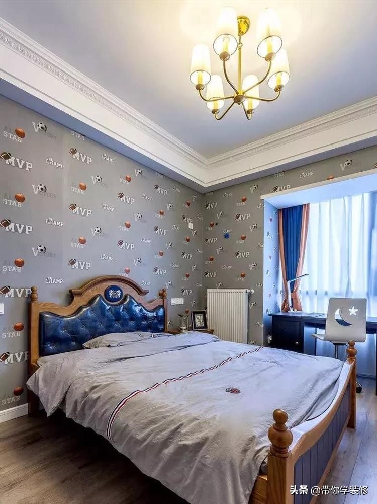 餐厅和客厅的美式隔断效果图,3房2厅带隔断装修风格