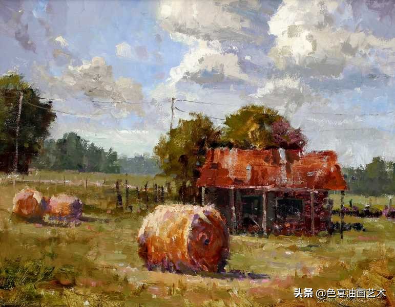 现代风景油画高清大图,后现代油画素材