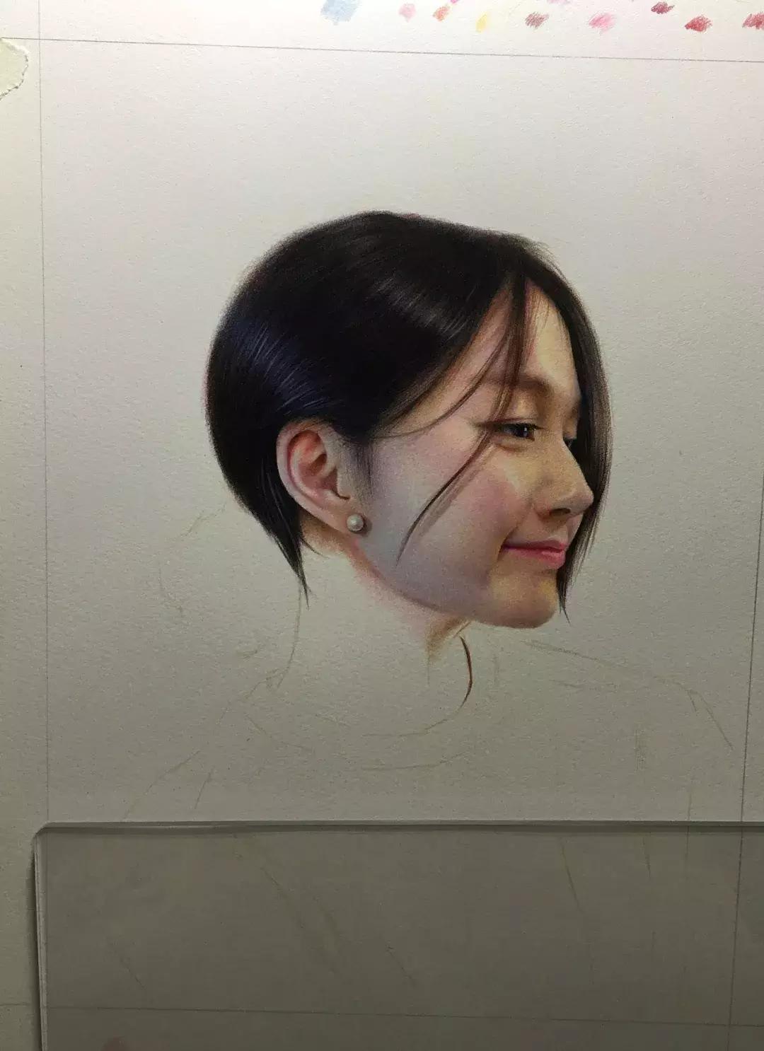 写实彩铅画,超好看素描画迪丽热巴