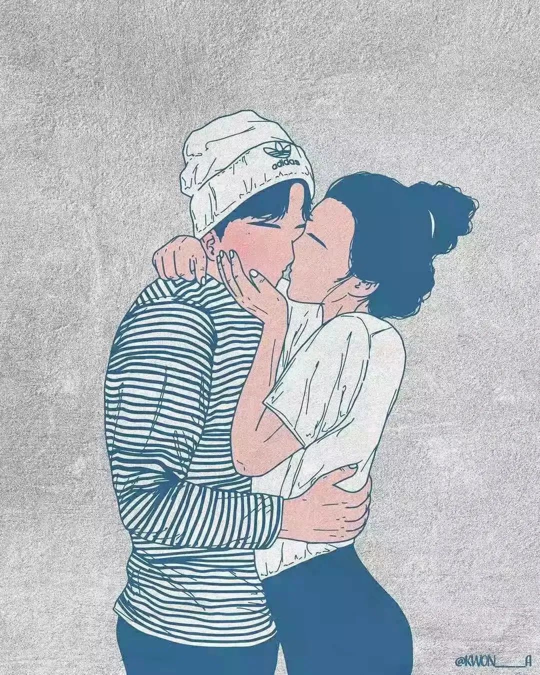 韩国插画师霸道总裁插画,韩国插画师笔下的情侣日常