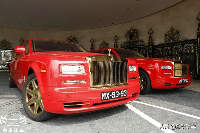 洪永时定制的金幻影，车漆10层，徽章镶336颗钻，司机开车有压力