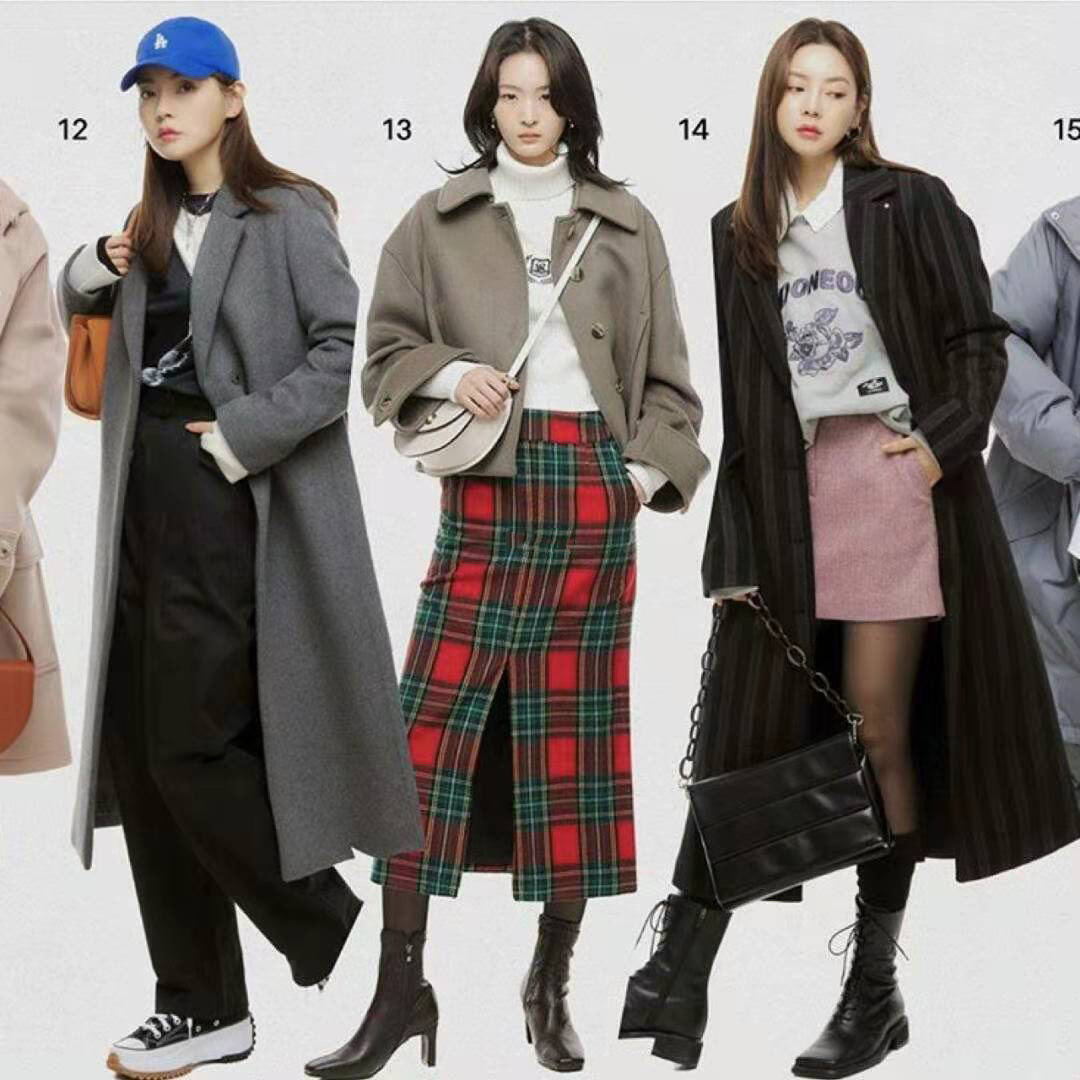 韩国女星究竟有多会穿,黑色大衣穿搭街拍韩国