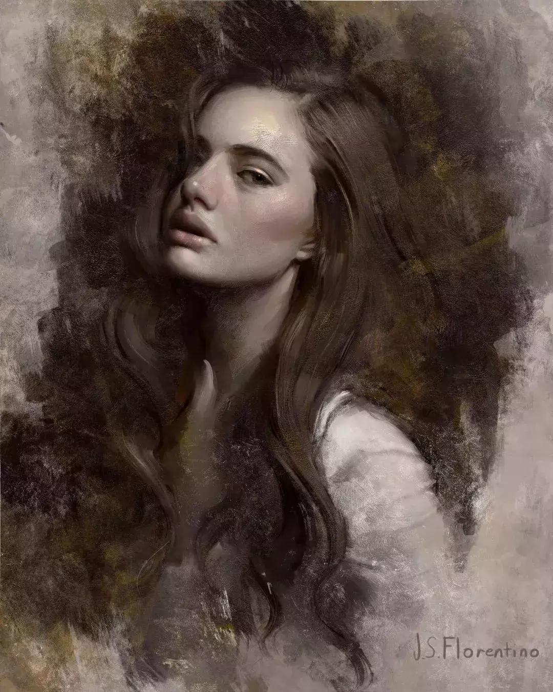 如何用手绘板画出油画纹理,画人物插画铅笔油画质感