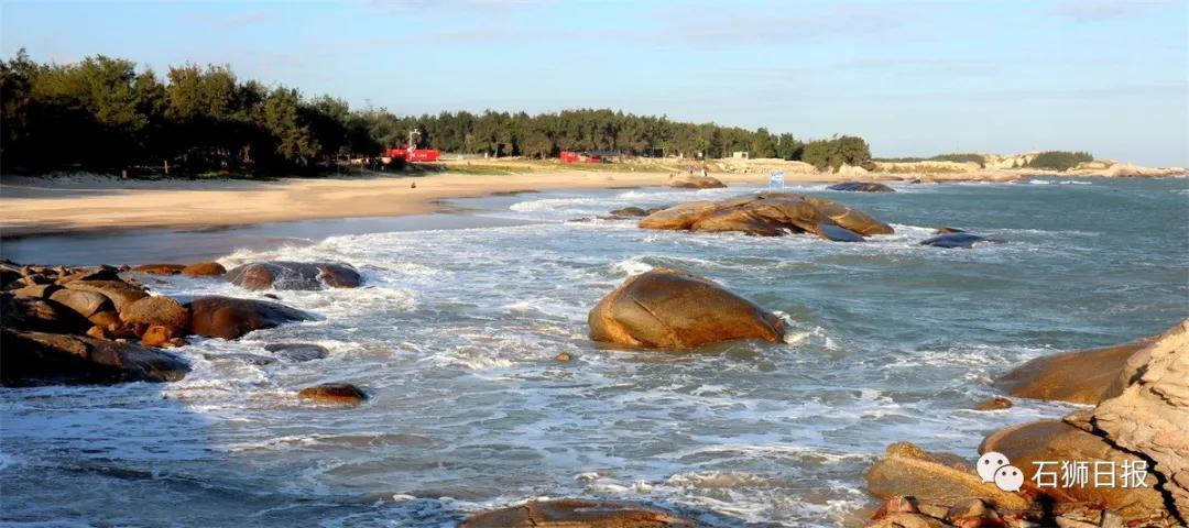 一片美丽的沙滩,石狮最美海滩