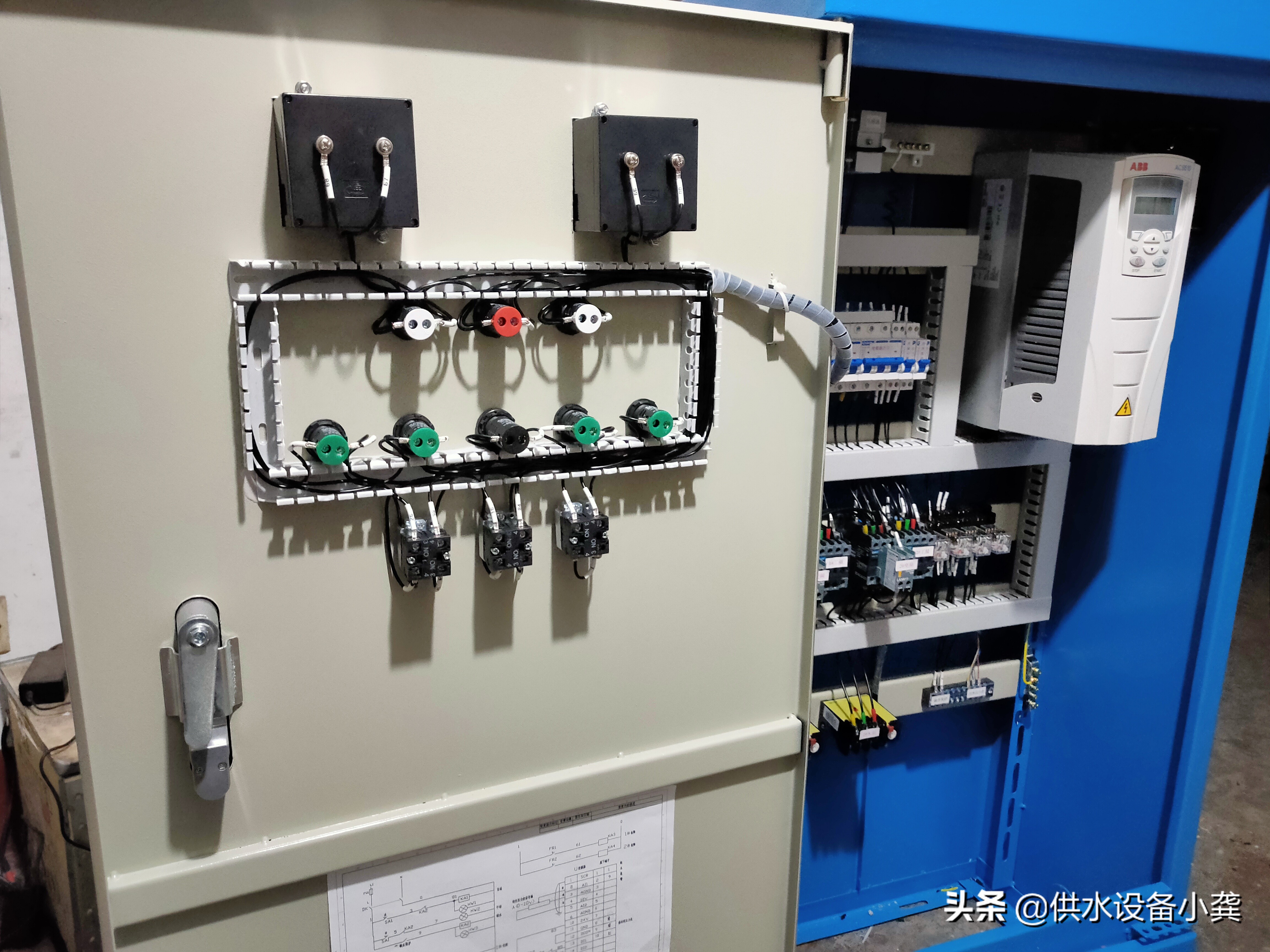 abb恒压供水控制柜组装,abb供水控制柜调试