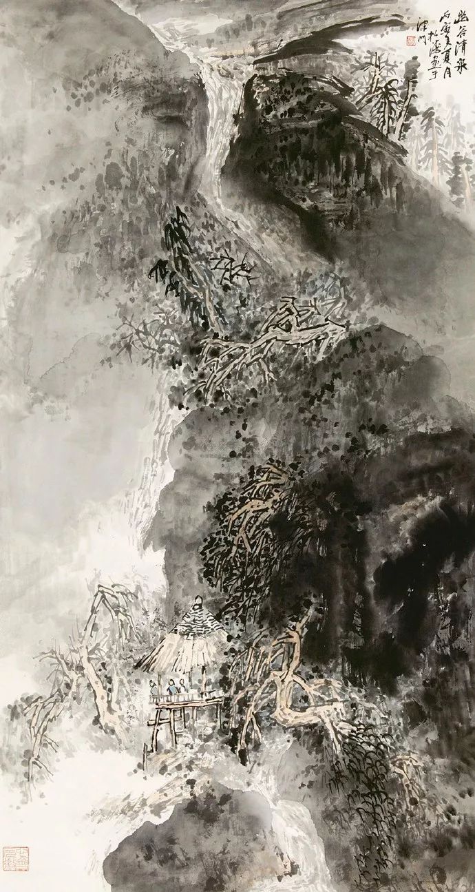 赵松涛人物画欣赏,临摹赵松涛山水画