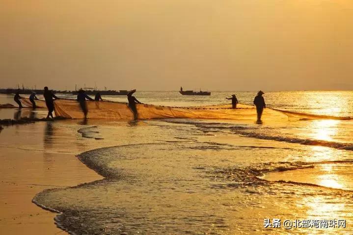 北部湾城市之美——十里金沙铺海岸，平风缓浪是金滩