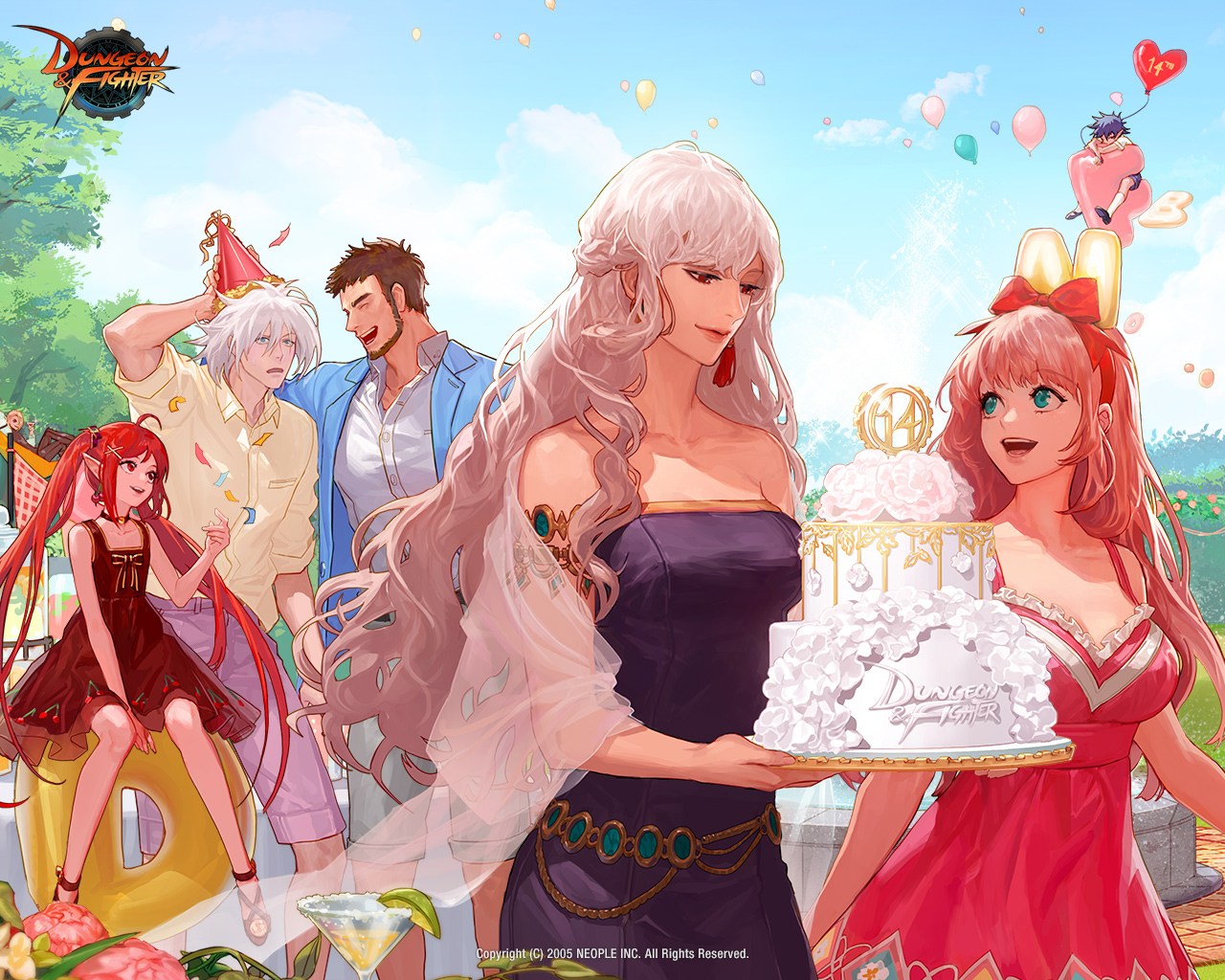 dnf韩服14周年壁纸分享，官方VS玩家哪个好看？