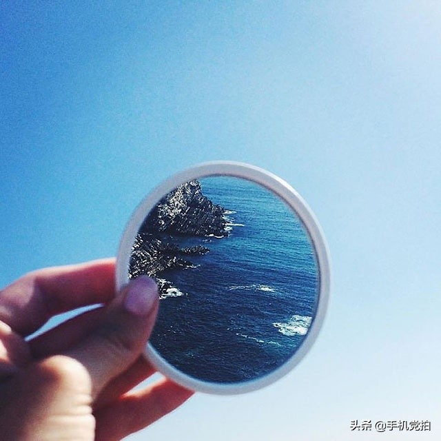 拍照用小镜子,拍照带夹子的镜子