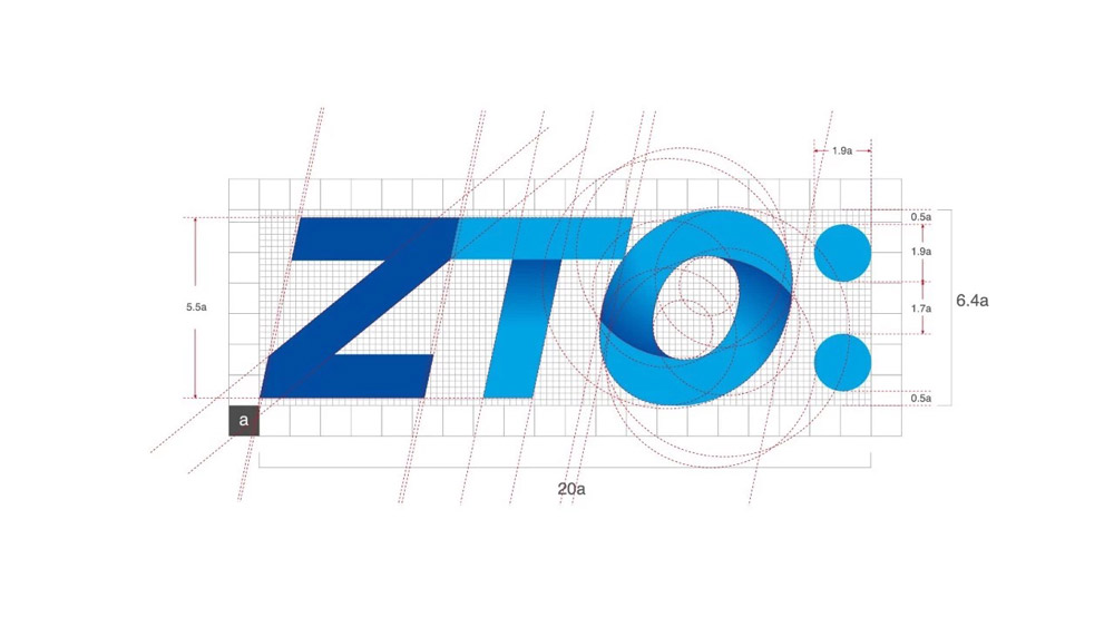 中通快递新logo,中通logo招牌效果图