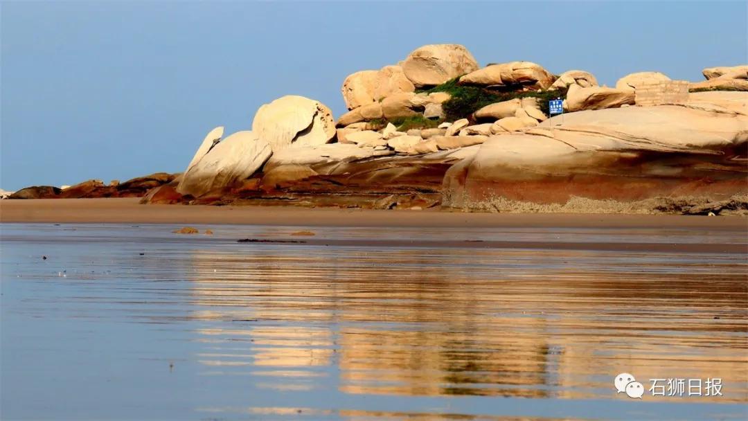 一片美丽的沙滩,石狮最美海滩