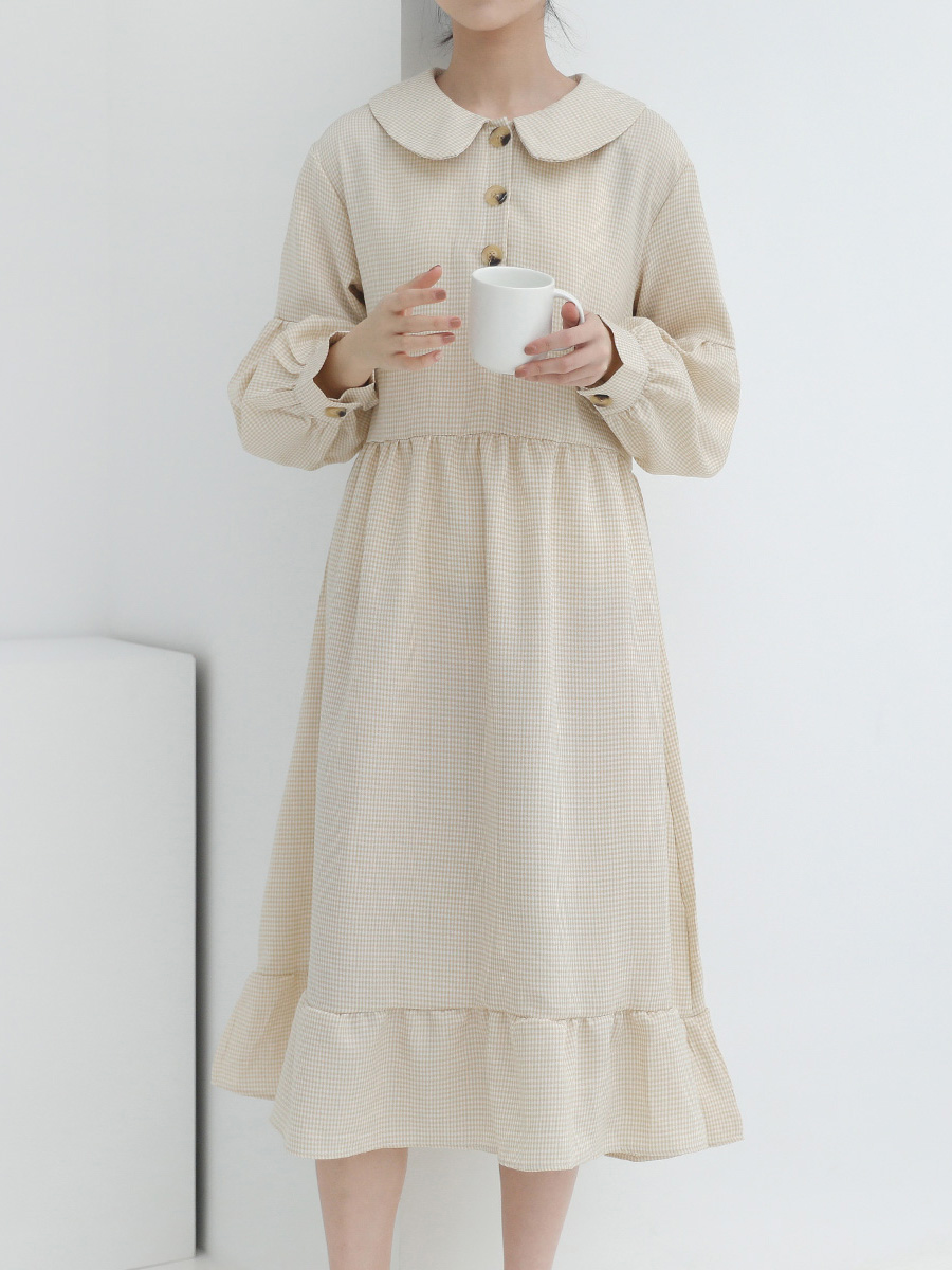 娃娃领连衣裙搭配什么鞋,LEDIN娃娃领连衣裙