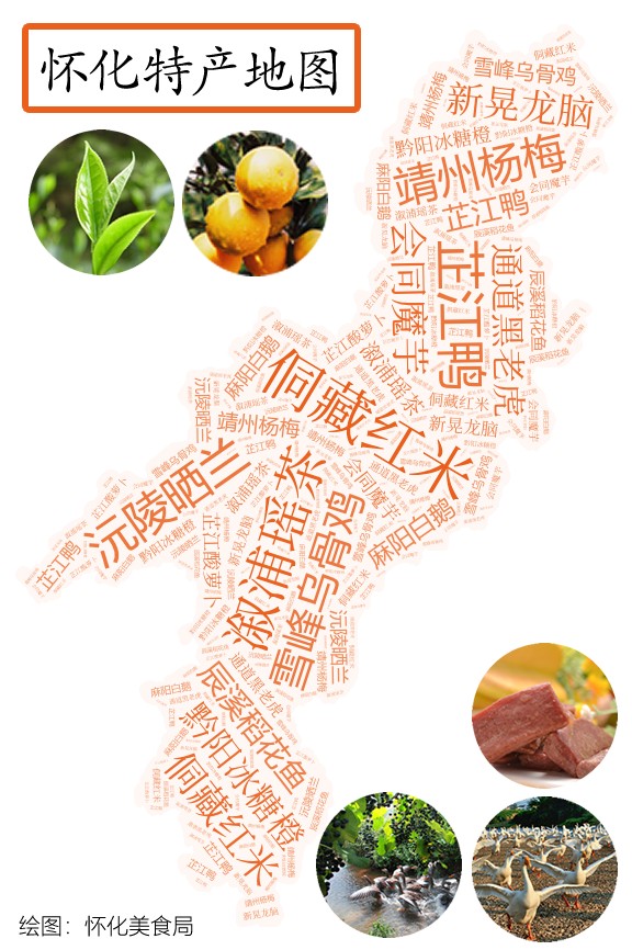 过年送礼送啥子?一图带你看尽怀化各地的特产