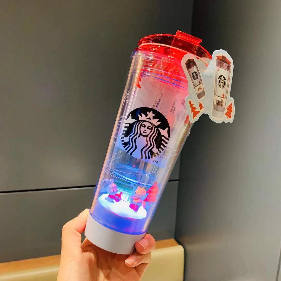 星巴克圣诞马克杯,星巴克2021哈士奇圣诞保温杯