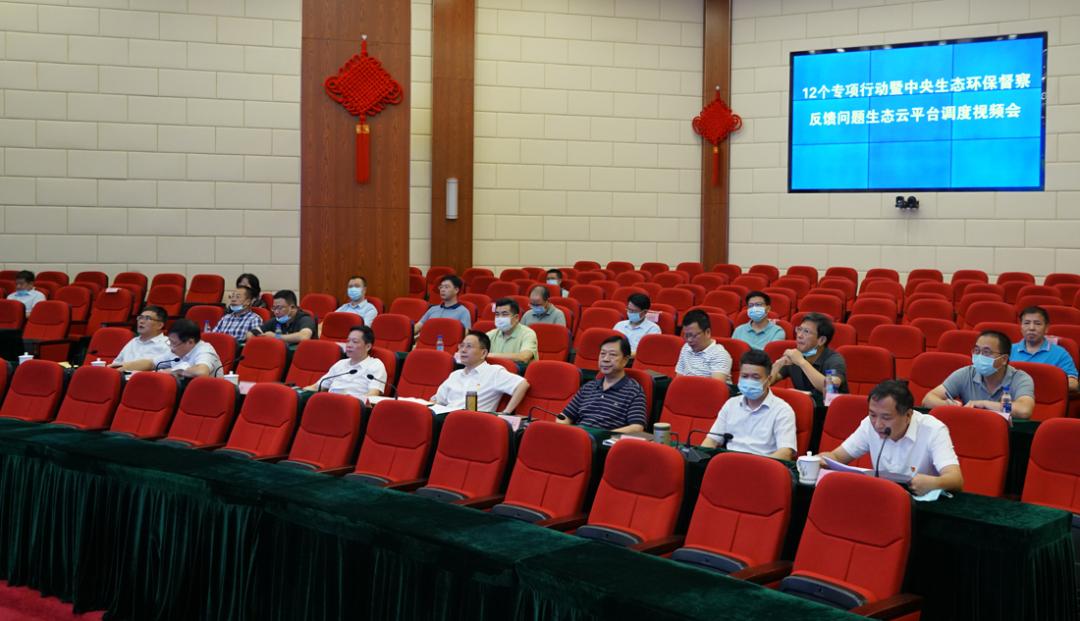 付朝阳主持召开12个突出生态环境问题专项行动暨中央生态环境保护督察反馈问题生态云平台调度视频会