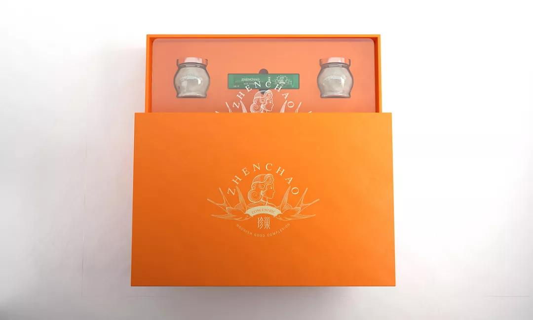 兔年元素的燕窝包装盒展开图,好看的燕窝包装设计