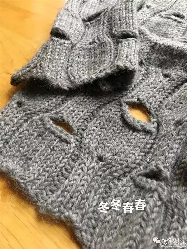 小熊围巾破洞怎么补,韩版交叉围巾教程