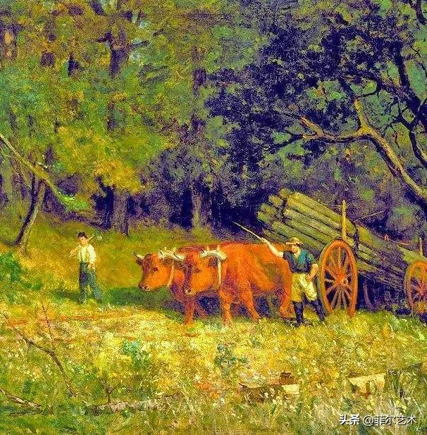 欧洲田园油画风景图片大全,古典油画风景美丽乡村
