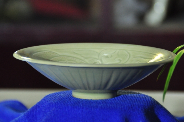 耀州窑刻花斗笠盏,耀州窑斗笠盏剔花和刻花的区别