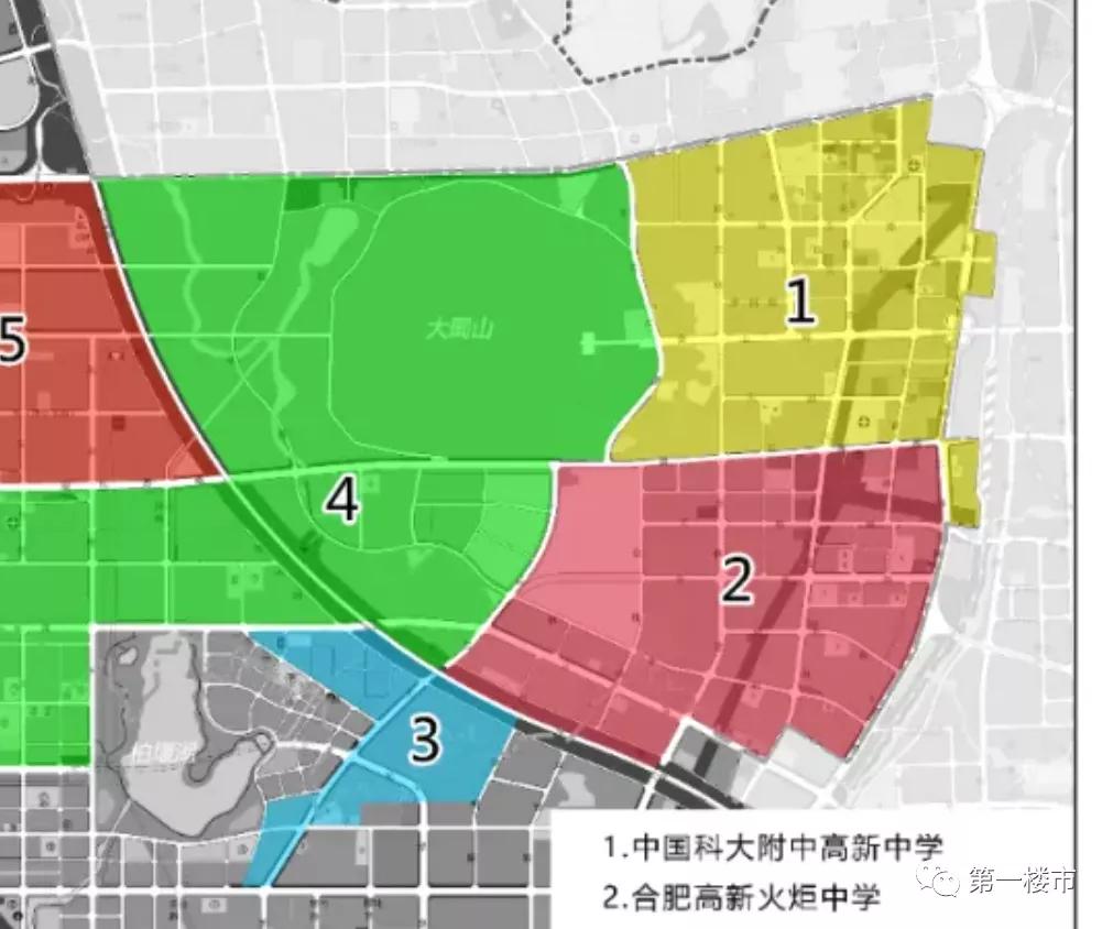 合肥九中学区划分图,合肥市最新的中学学区划分