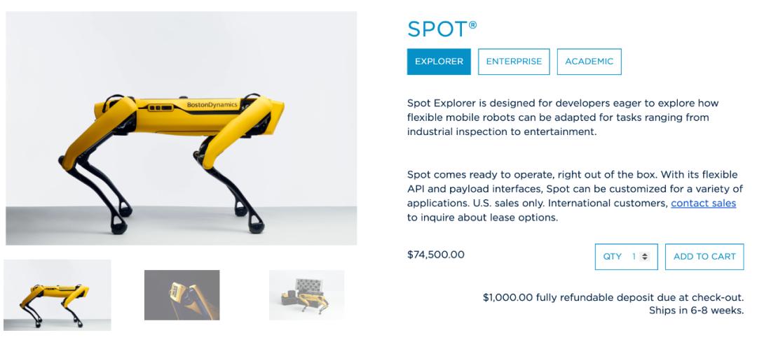 波士顿动力出售价格,波士顿动力机械狗