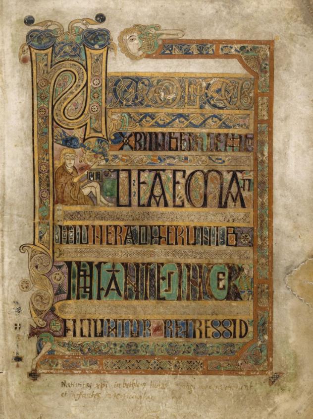 可在线阅读的高清版爱尔兰国宝《凯尔斯之书》by都柏林三一学院