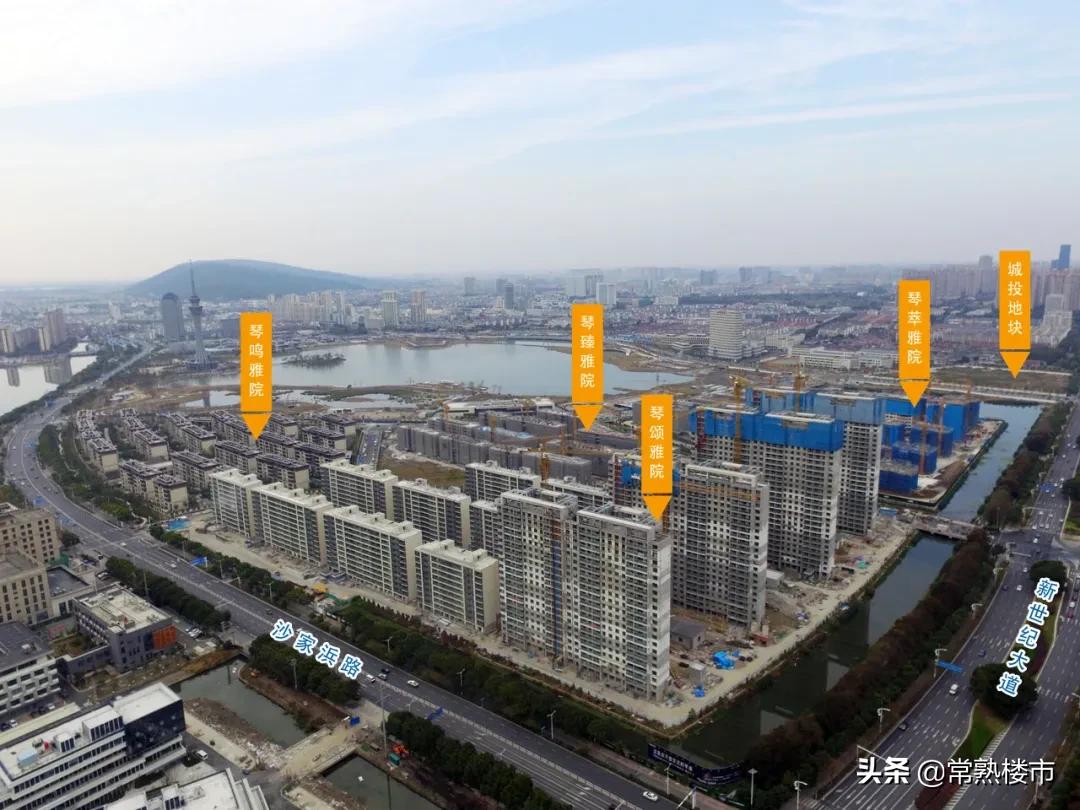 琴湖公园航拍,现场实景俯瞰图