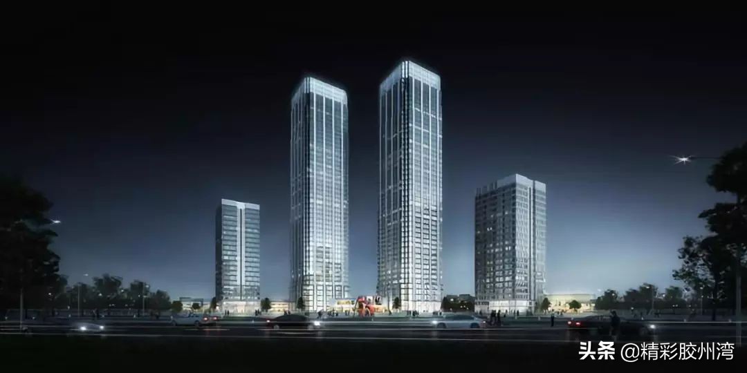 青岛金沙滩标志性建筑,青岛绿地双子塔