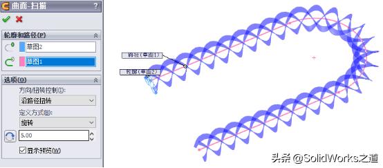 solidworks怎么扫描变径弯头,solidworks蜗轮线标注方法